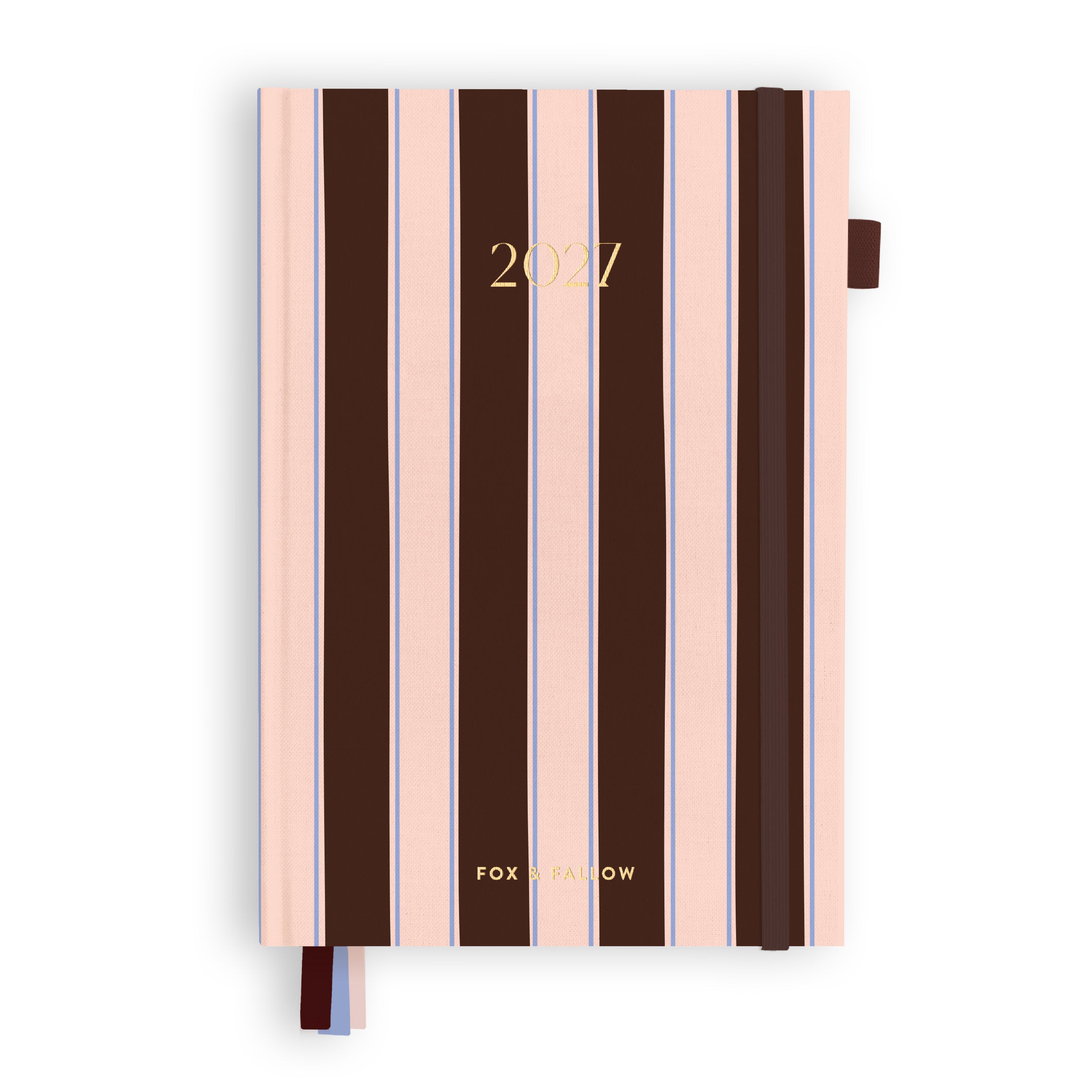 2027 A5 Academic Vertical Planner - Chocolate Stripe - PRE-ORDER (15 SEPTEMBER)