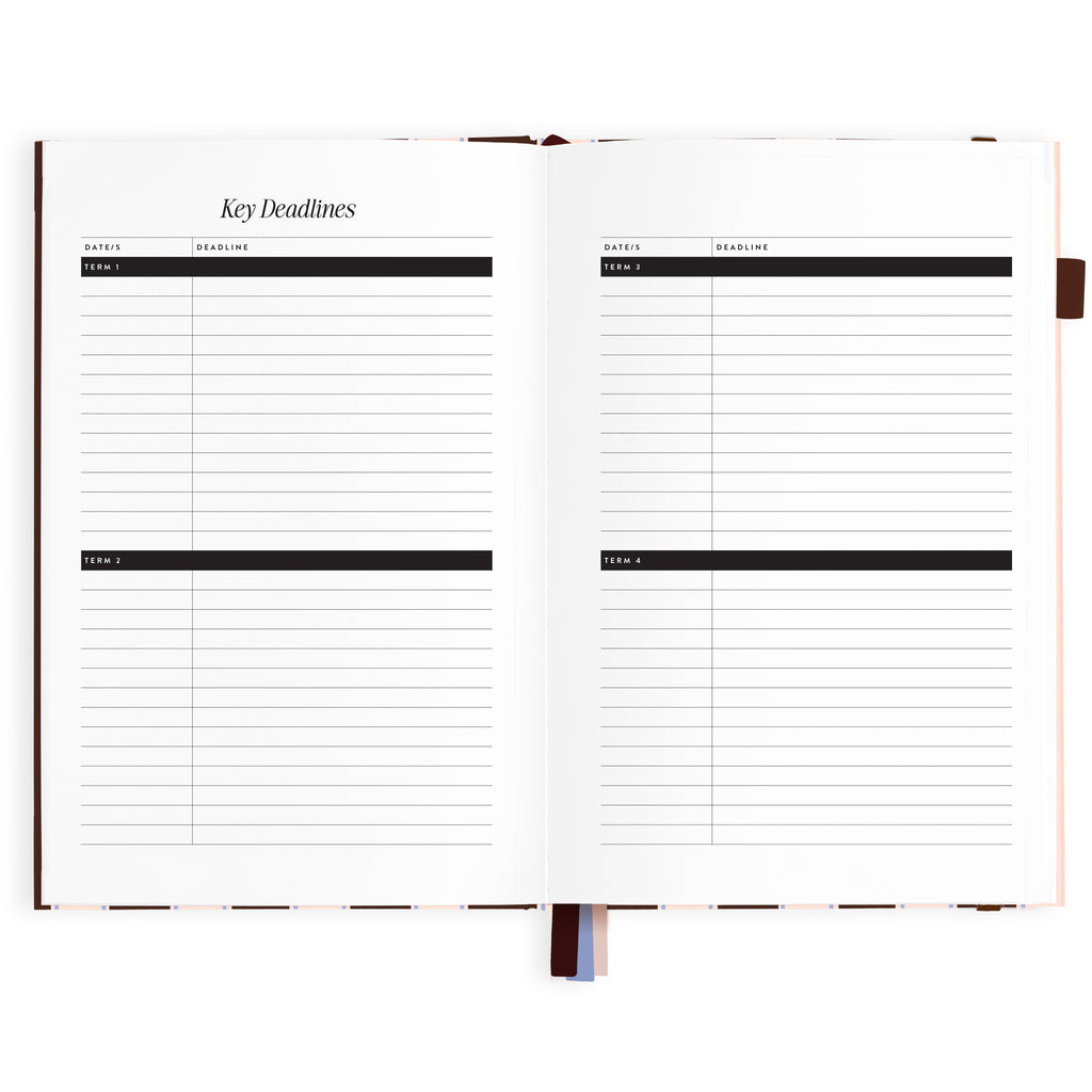 2027 A5 Academic Vertical Planner - Chocolate Stripe - PRE-ORDER (25 SEPTEMBER)