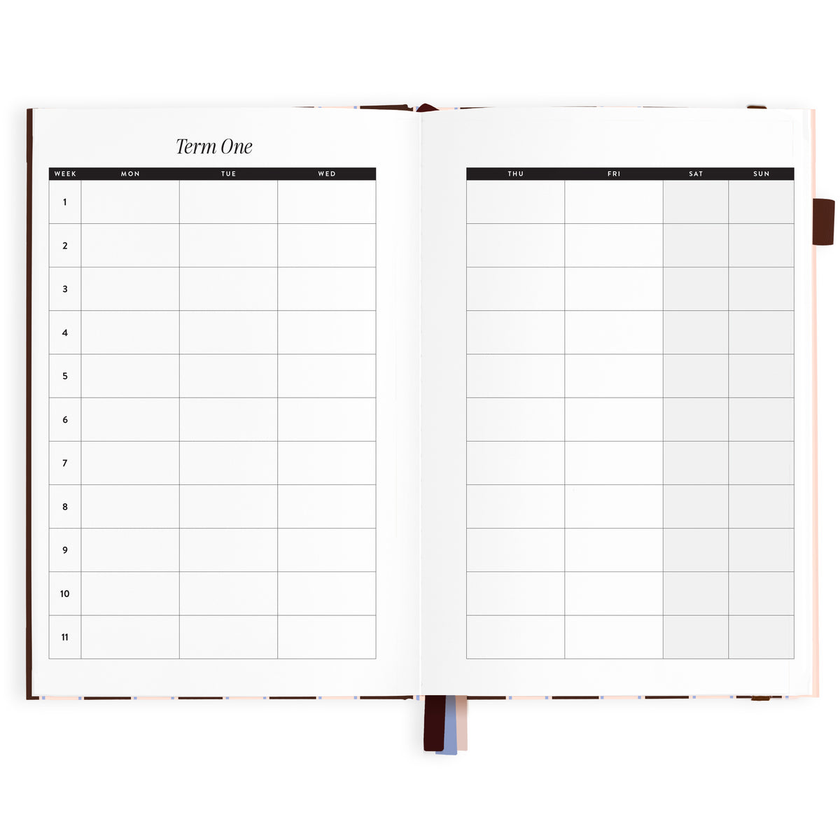 2027 A5 Academic Vertical Planner - Chocolate Stripe - PRE-ORDER (25 SEPTEMBER)