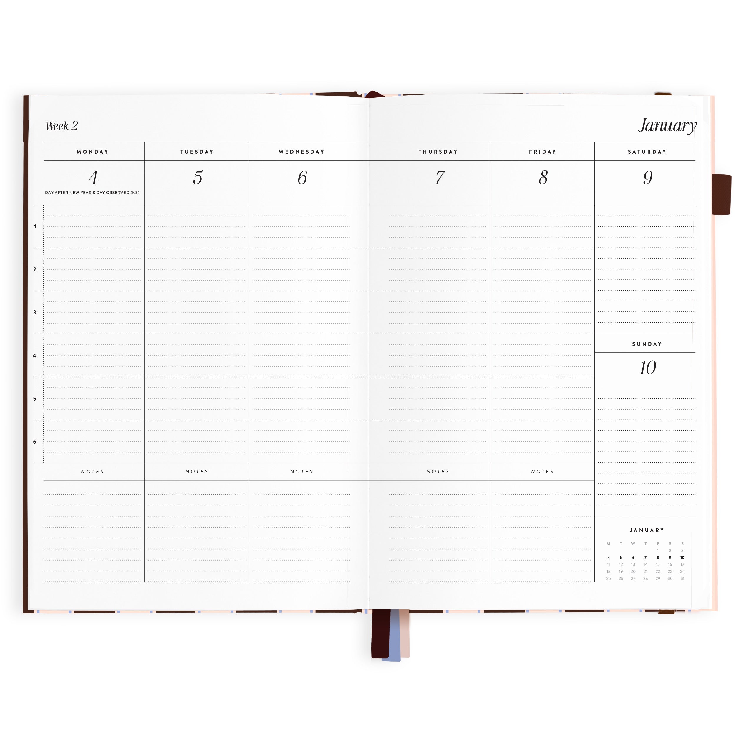 2027 A5 Academic Vertical Planner - Chocolate Stripe - PRE-ORDER (15 SEPTEMBER)