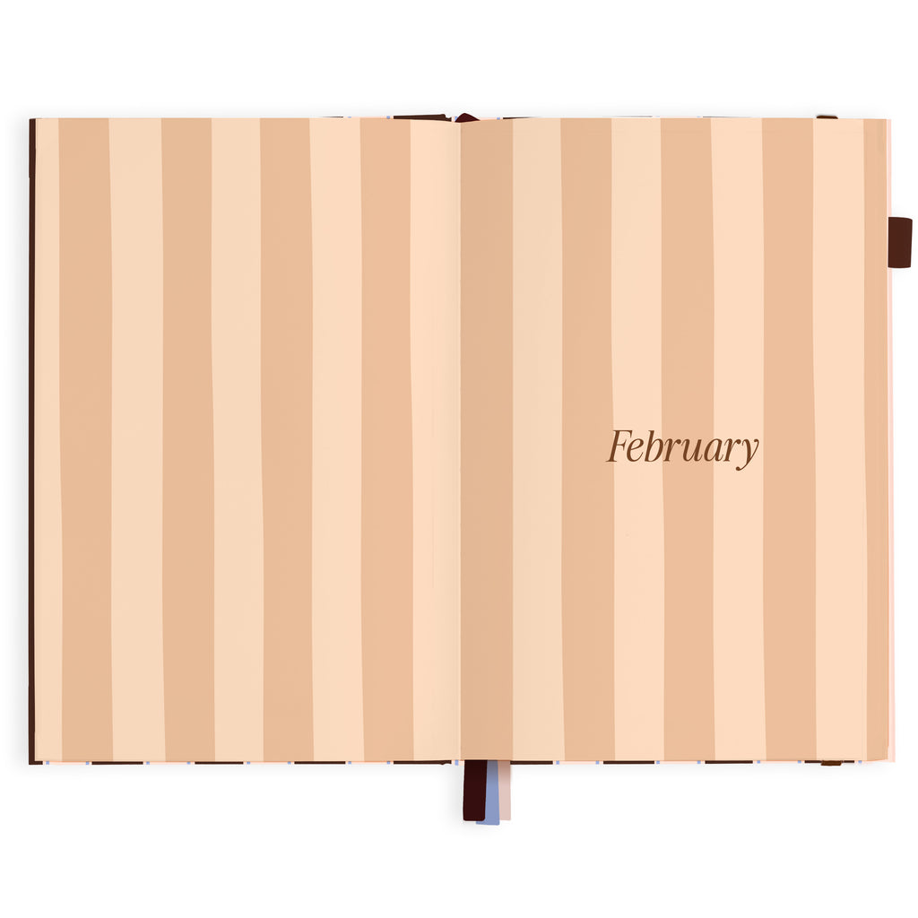 2027 A5 Academic Vertical Planner - Chocolate Stripe - PRE-ORDER (25 SEPTEMBER)