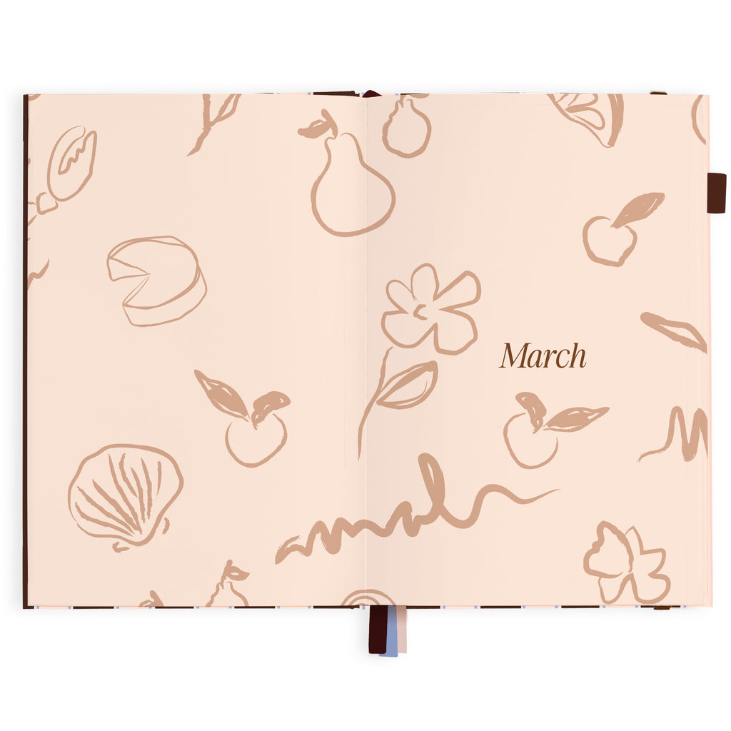 2027 A5 Academic Vertical Planner - Chocolate Stripe - PRE-ORDER (25 SEPTEMBER)