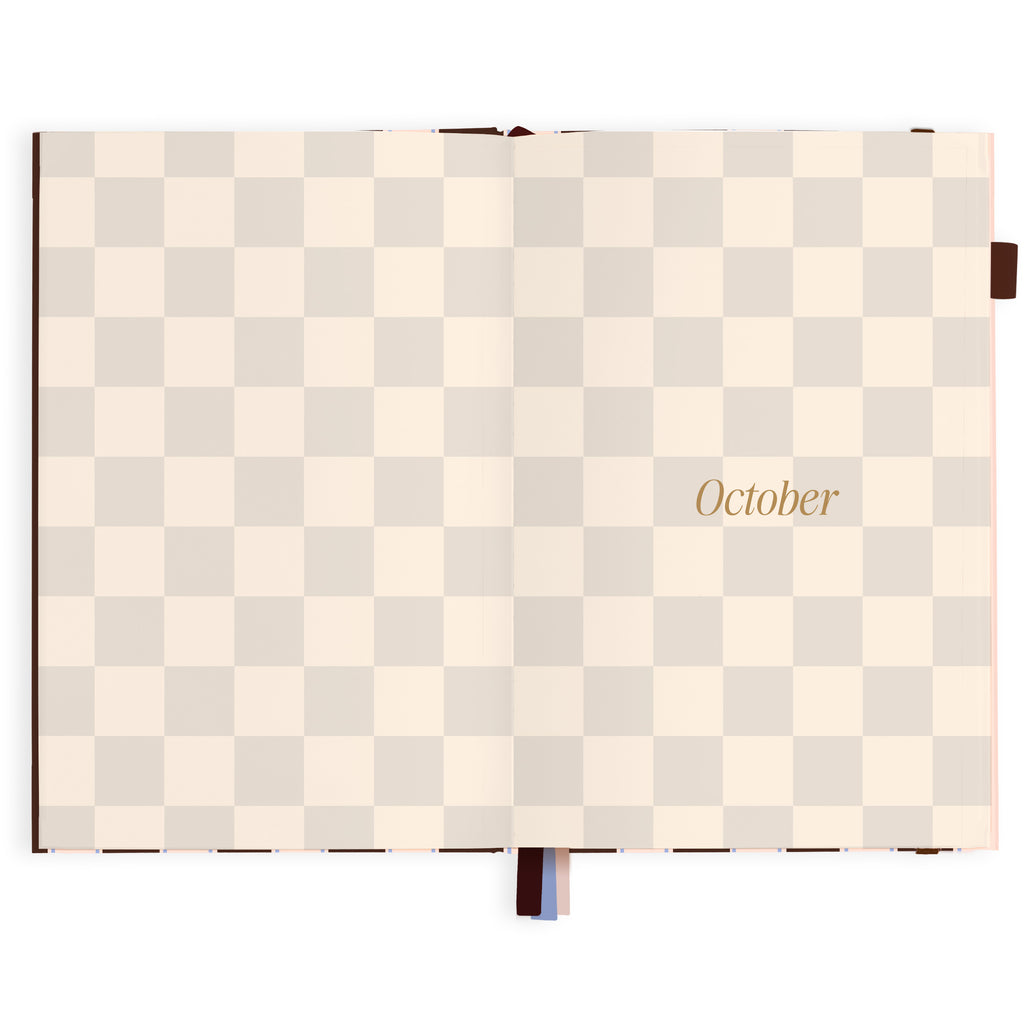 2027 A5 Academic Vertical Planner - Chocolate Stripe - PRE-ORDER (25 SEPTEMBER)