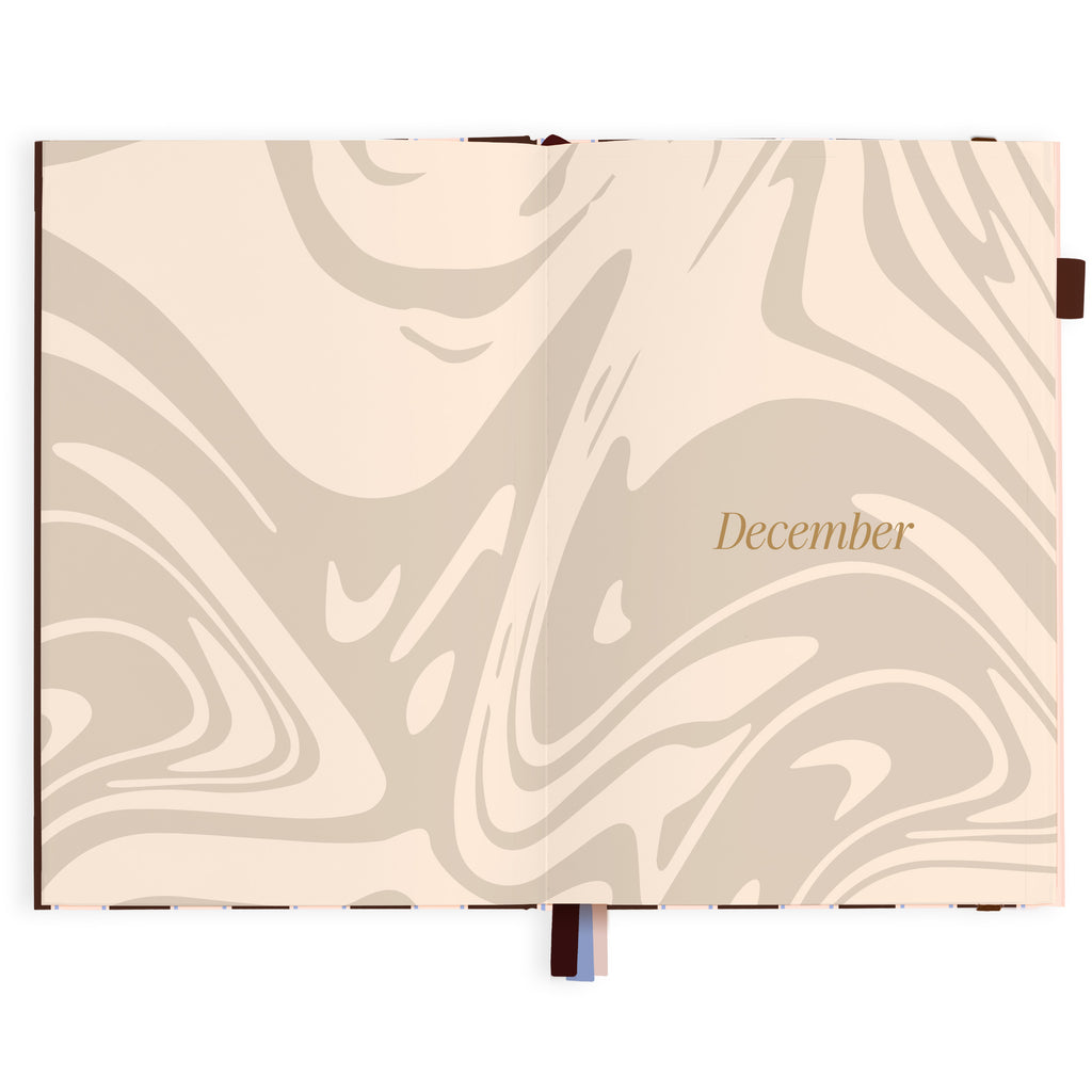 2027 A5 Academic Vertical Planner - Chocolate Stripe - PRE-ORDER (25 SEPTEMBER)