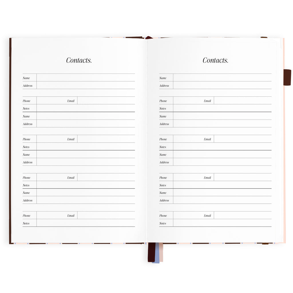 2027 A5 Academic Vertical Planner - Chocolate Stripe - PRE-ORDER (25 SEPTEMBER)