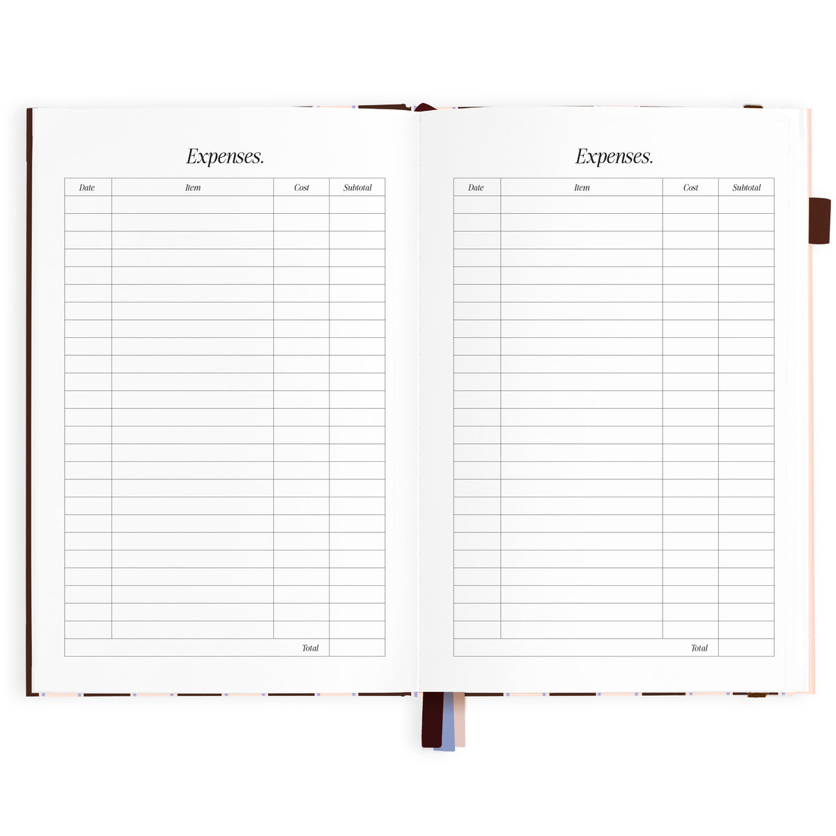 2027 A5 Academic Vertical Planner - Chocolate Stripe - PRE-ORDER (25 SEPTEMBER)