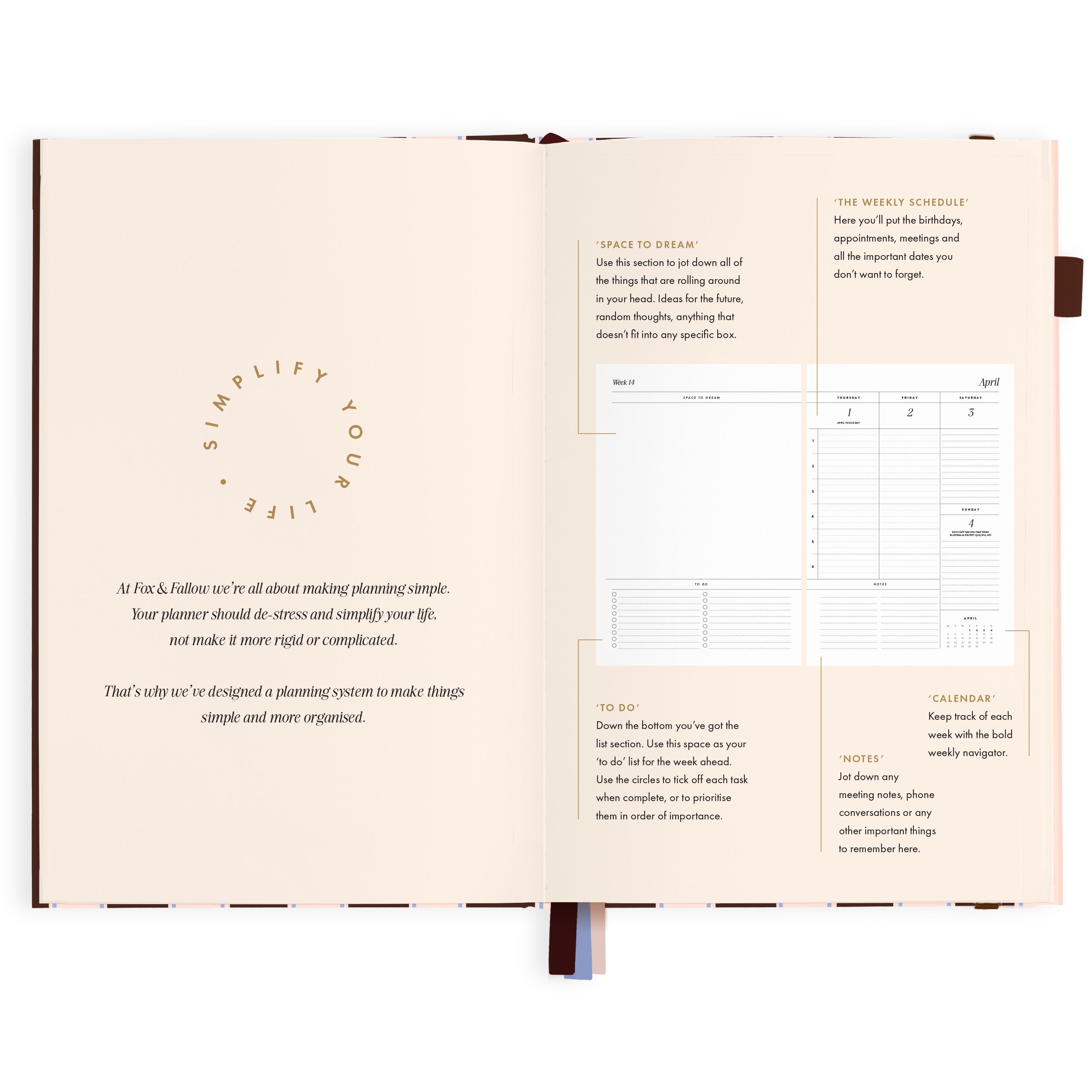 2027 A5 Academic Vertical Planner - Chocolate Stripe - PRE-ORDER (15 SEPTEMBER)