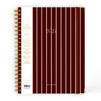 2027 A4 Academic Vertical Planner - Merlot Pinstripe - PRE-ORDER (25 SEPTEMBER)