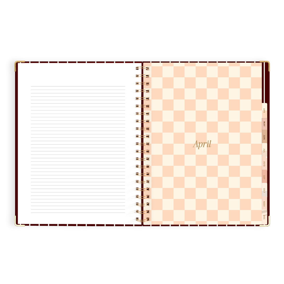 2027 A4 Academic Vertical Planner - Merlot Pinstripe - PRE-ORDER (25 SEPTEMBER)