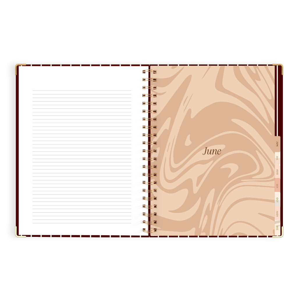 2027 A4 Academic Vertical Planner - Merlot Pinstripe - PRE-ORDER (25 SEPTEMBER)