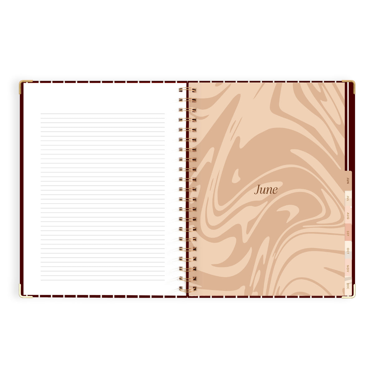 2027 A4 Academic Vertical Planner - Merlot Pinstripe - PRE-ORDER (25 SEPTEMBER)