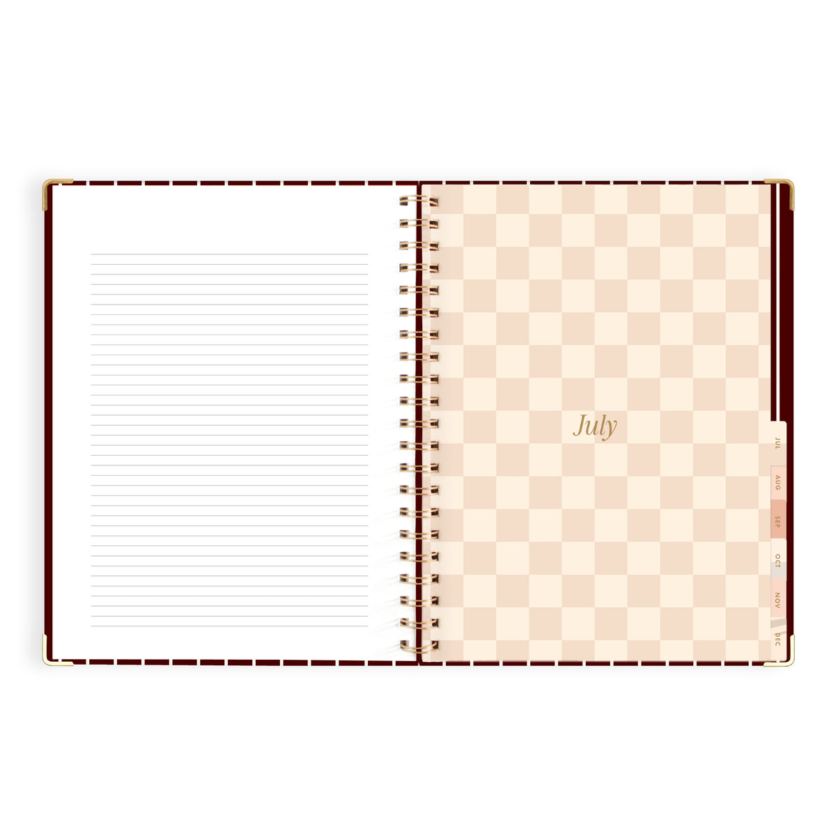 2027 A4 Academic Vertical Planner - Merlot Pinstripe - PRE-ORDER (25 SEPTEMBER)