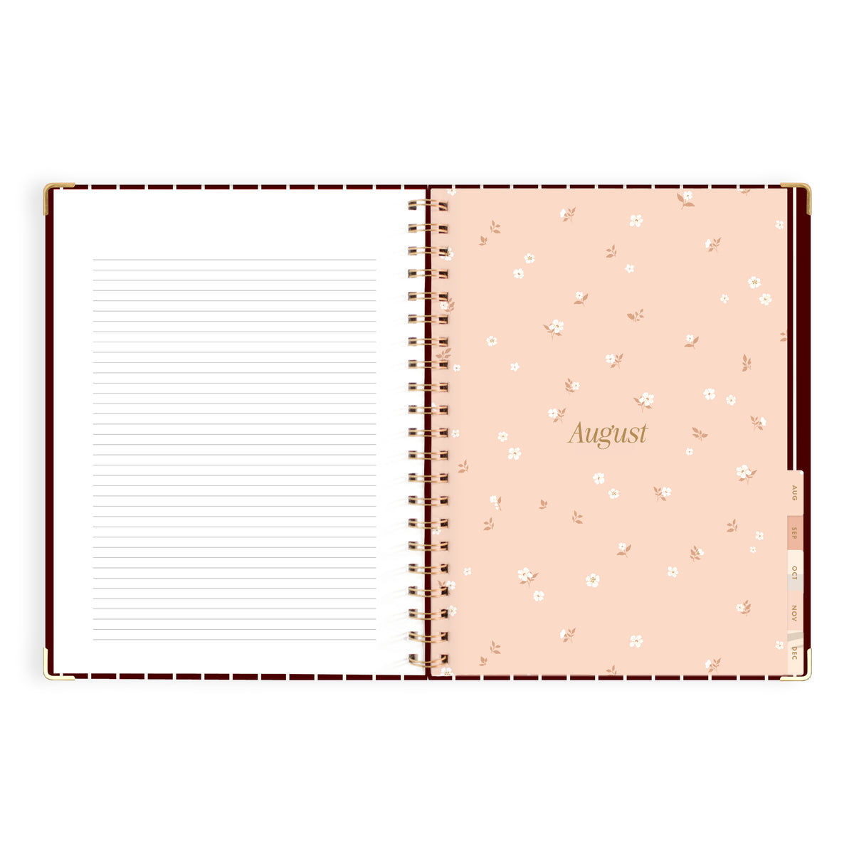 2027 A4 Academic Vertical Planner - Merlot Pinstripe - PRE-ORDER (25 SEPTEMBER)