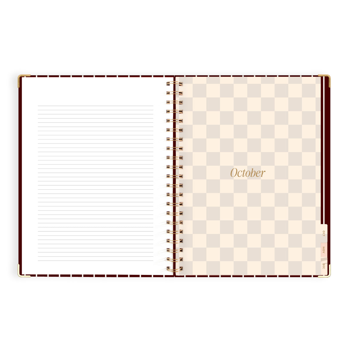 2027 A4 Academic Vertical Planner - Merlot Pinstripe - PRE-ORDER (25 SEPTEMBER)