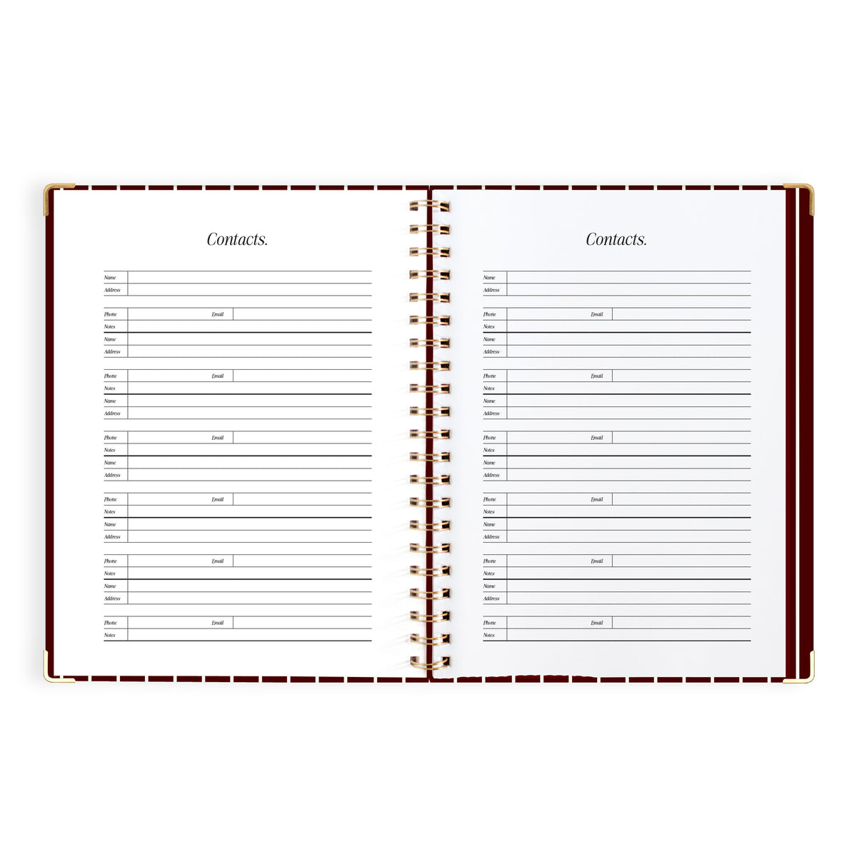 2027 A4 Academic Vertical Planner - Merlot Pinstripe - PRE-ORDER (25 SEPTEMBER)