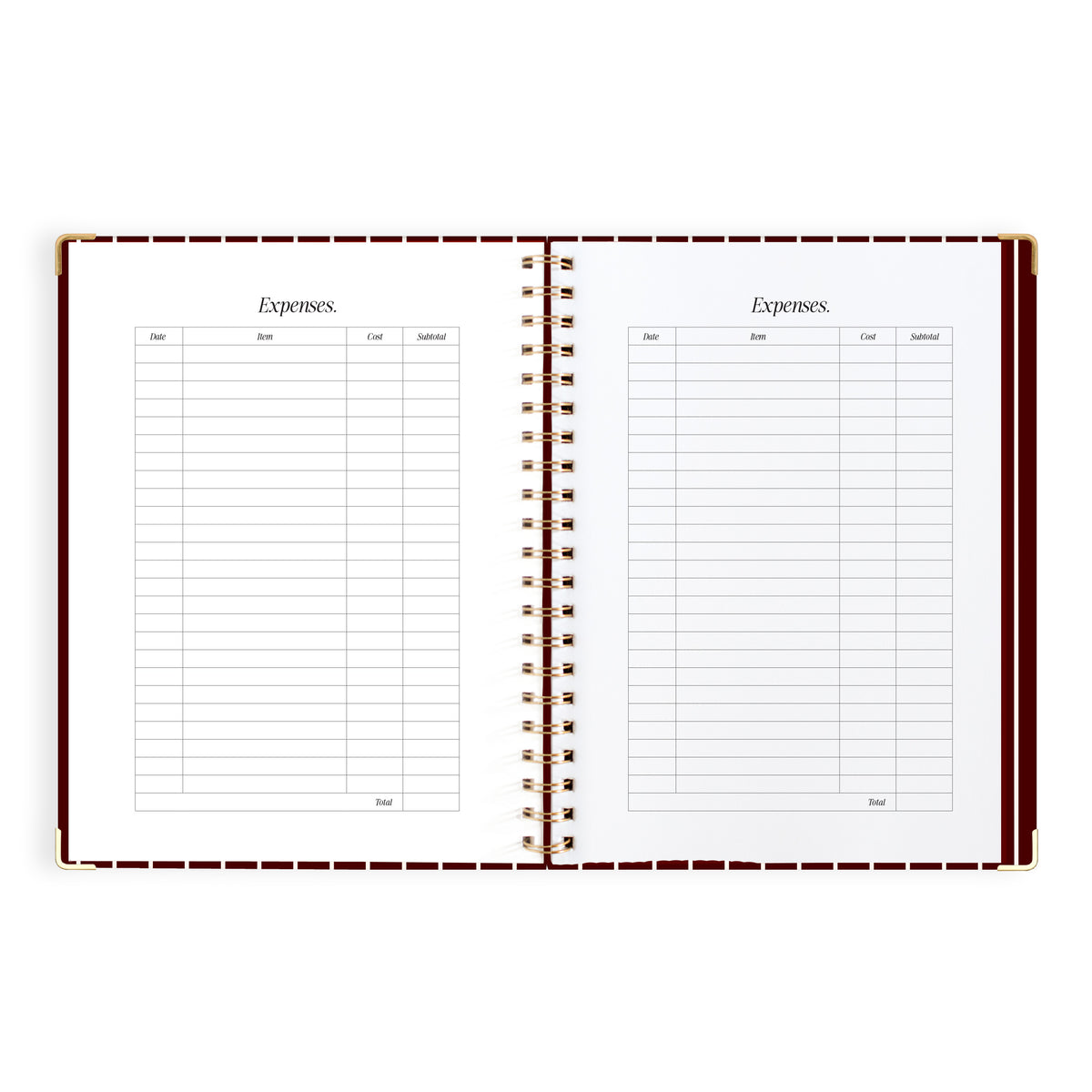 2027 A4 Academic Vertical Planner - Merlot Pinstripe - PRE-ORDER (25 SEPTEMBER)