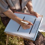 2027 A4 Academic Vertical Planner - Merlot Pinstripe - PRE-ORDER (25 SEPTEMBER)