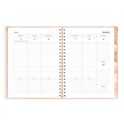 2027 A4 Academic Vertical Planner - Amalfi Peach - PRE-ORDER (SEPTEMBER)