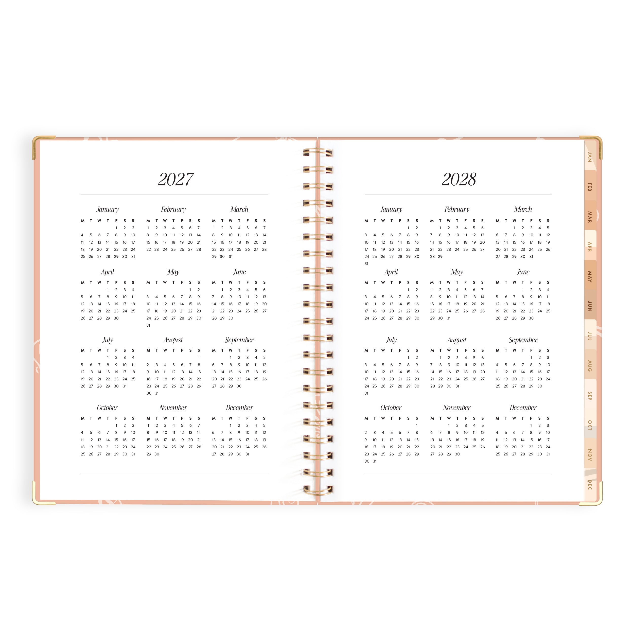 2027 A4 Academic Vertical Planner - Merlot Pinstripe - PRE-ORDER (SEPTEMBER)