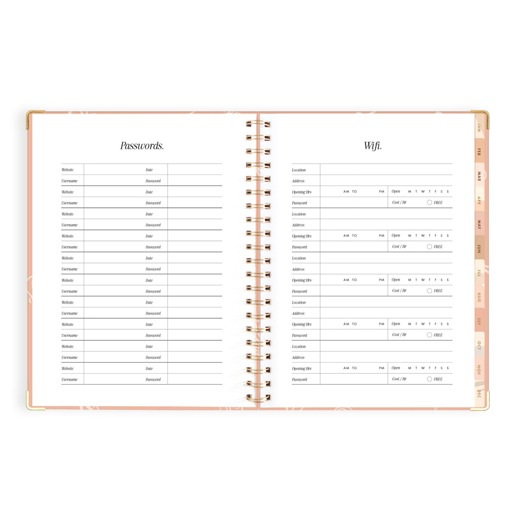 2027 A4 Academic Vertical Planner - Amalfi Peach - PRE-ORDER (25 SEPTEMBER)