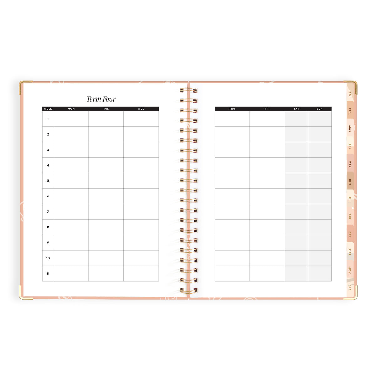 2027 A4 Academic Vertical Planner - Amalfi Peach - PRE-ORDER (25 SEPTEMBER)