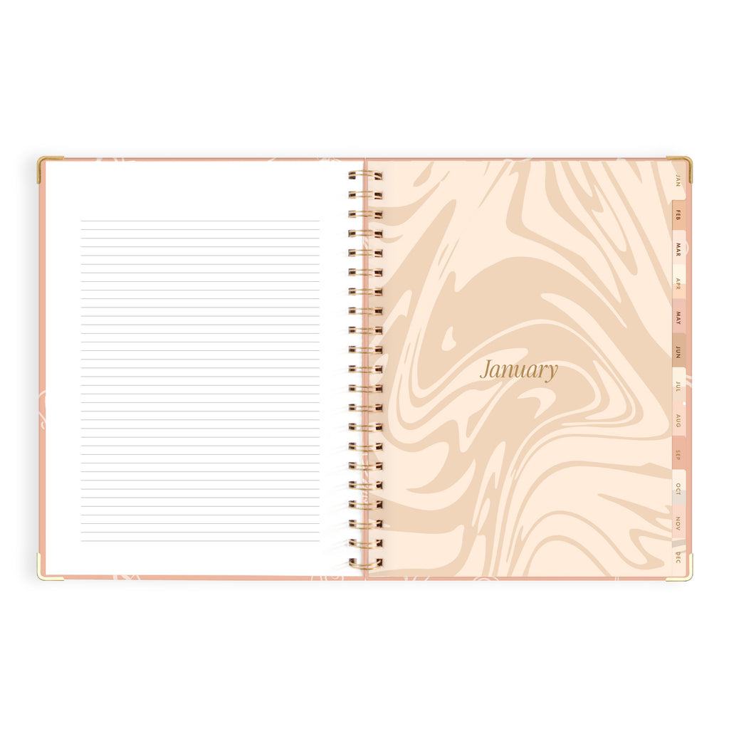 2027 A4 Academic Vertical Planner - Amalfi Peach - PRE-ORDER (25 SEPTEMBER)