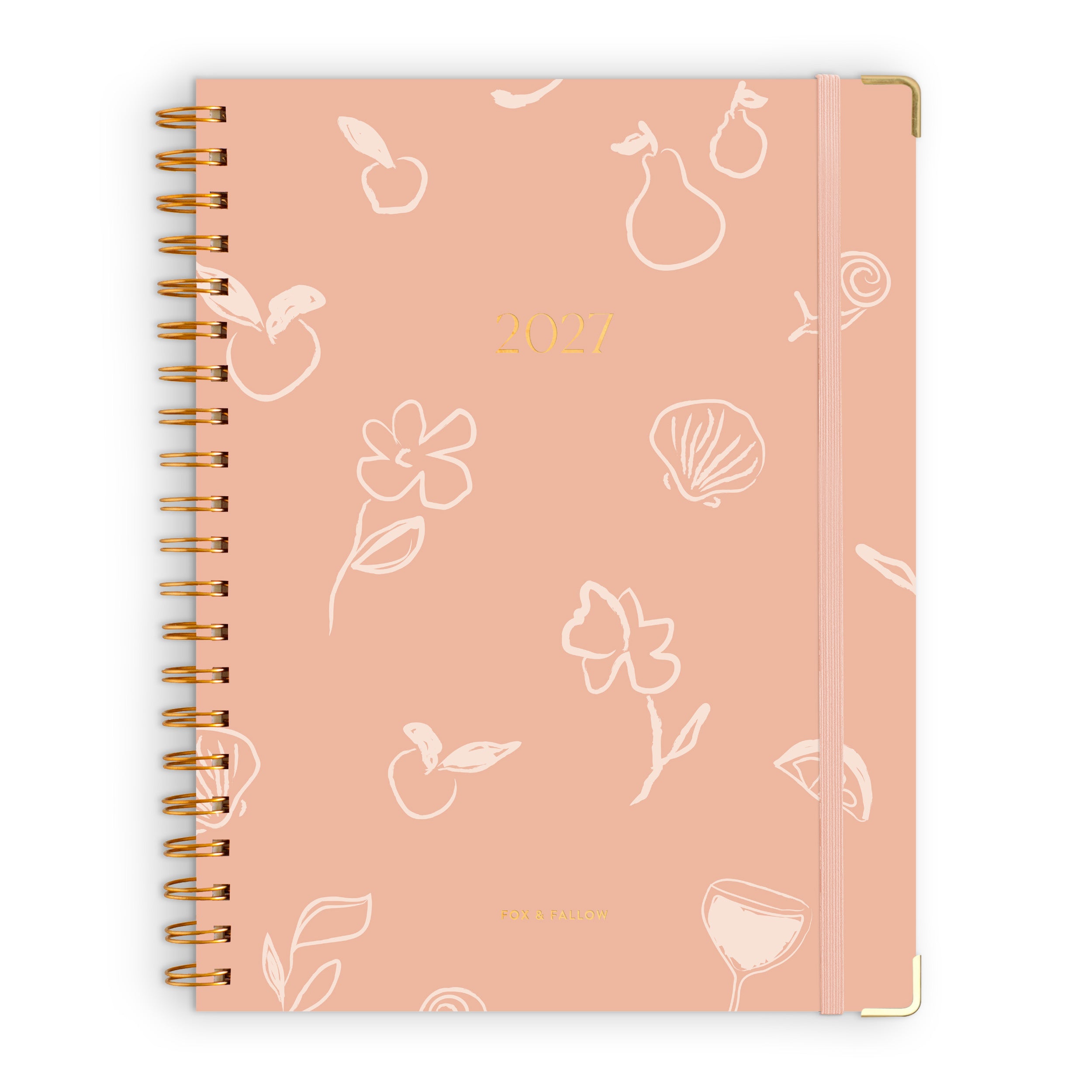 2027 A4 Academic Vertical Planner - Amalfi Peach - PRE-ORDER (15 SEPTEMBER)