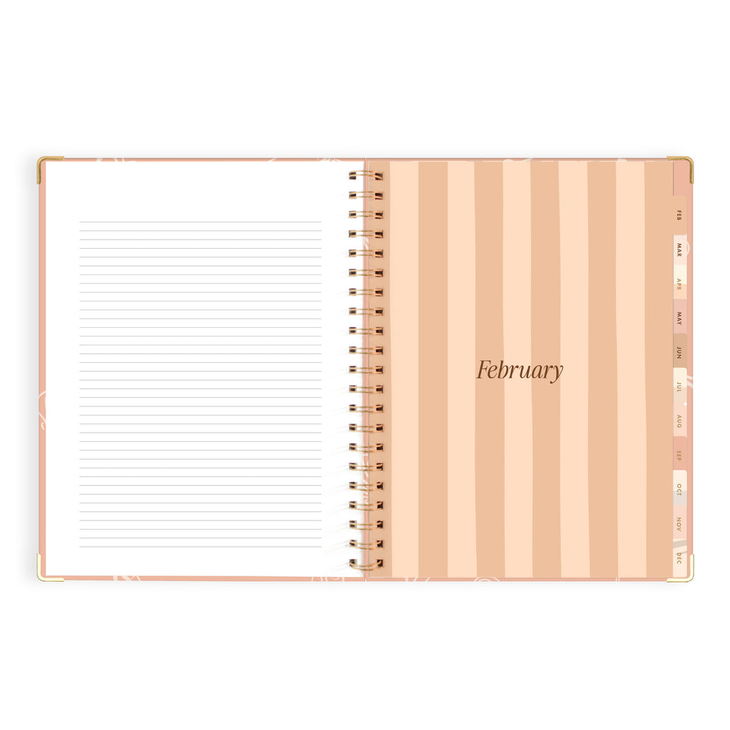 2027 A4 Academic Vertical Planner - Amalfi Peach - PRE-ORDER (25 SEPTEMBER)