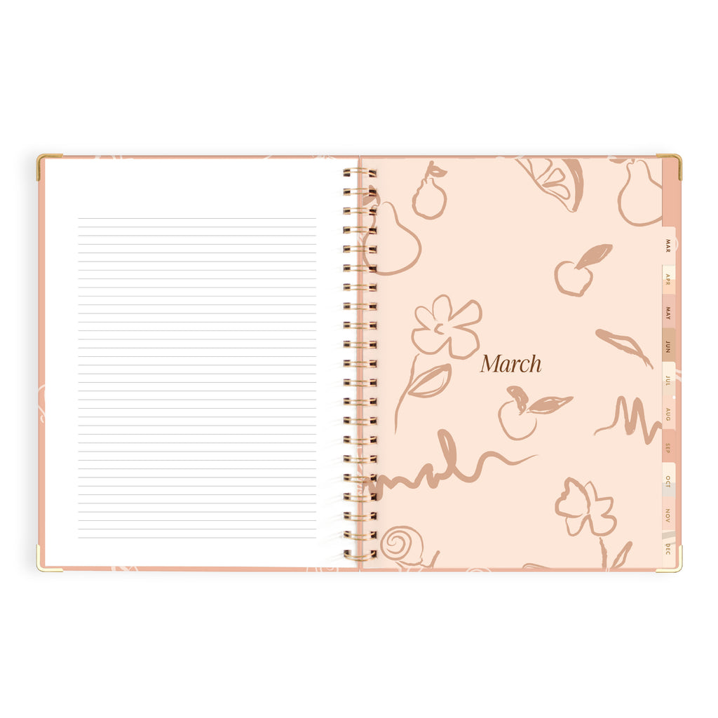 2027 A4 Academic Vertical Planner - Amalfi Peach - PRE-ORDER (25 SEPTEMBER)