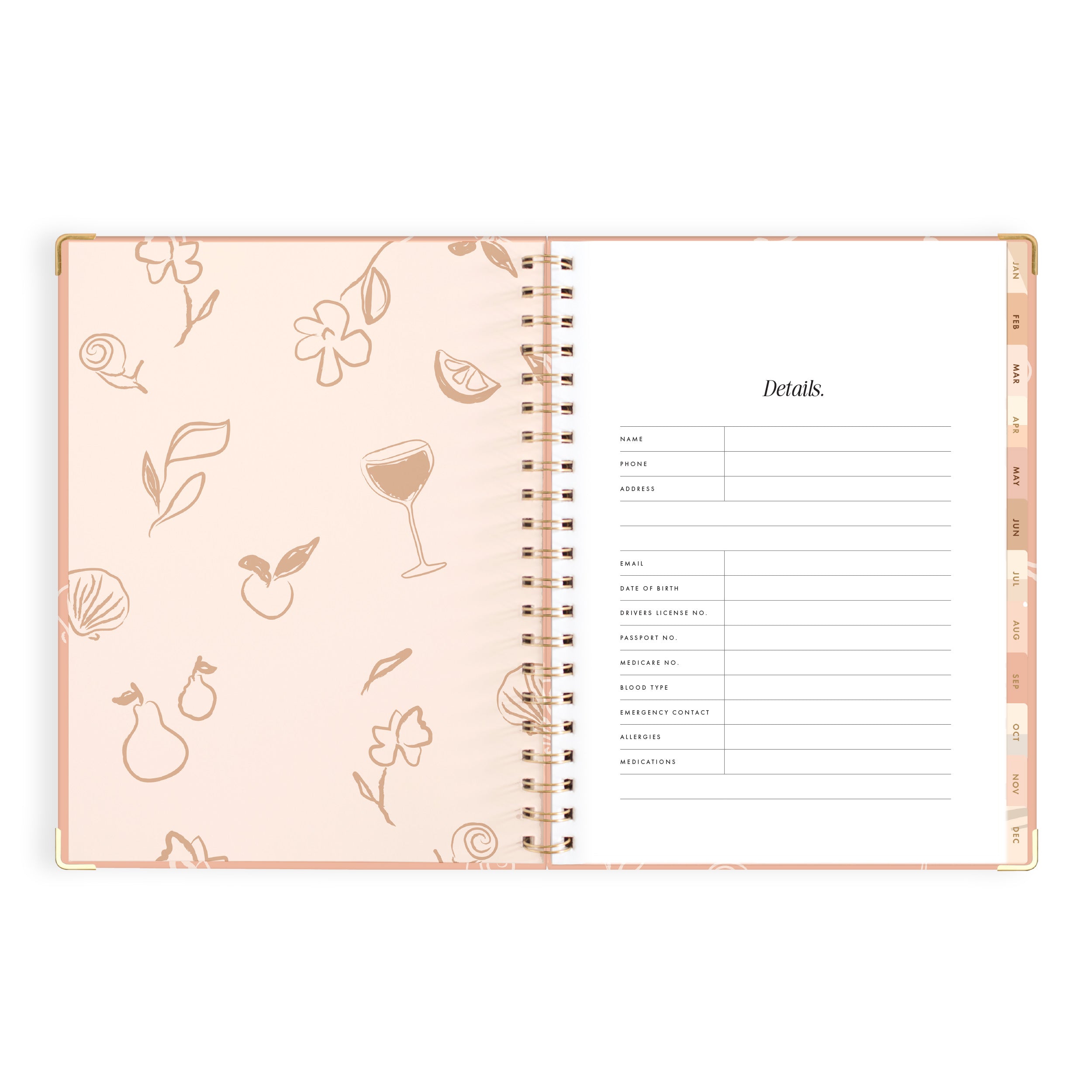2027 A4 Academic Vertical Planner - Amalfi Peach - PRE-ORDER (15 SEPTEMBER)