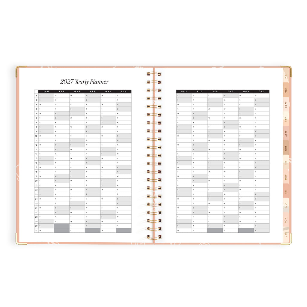 2027 A4 Academic Vertical Planner - Amalfi Peach - PRE-ORDER (25 SEPTEMBER)