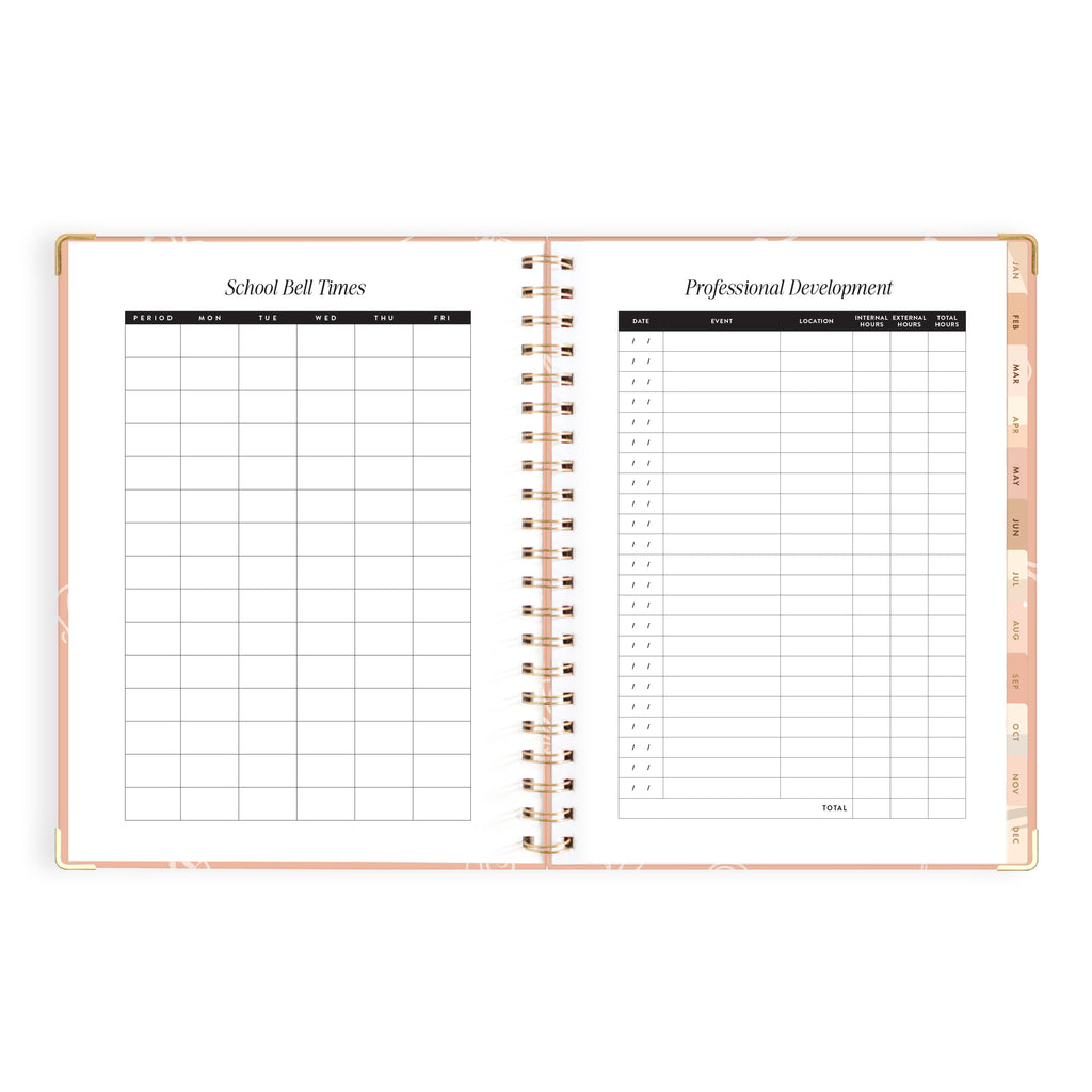 2027 A4 Academic Vertical Planner - Amalfi Peach - PRE-ORDER (25 SEPTEMBER)