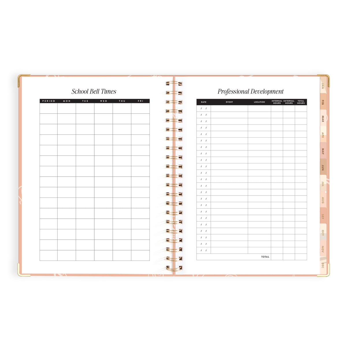 2027 A4 Academic Vertical Planner - Amalfi Peach - PRE-ORDER (25 SEPTEMBER)