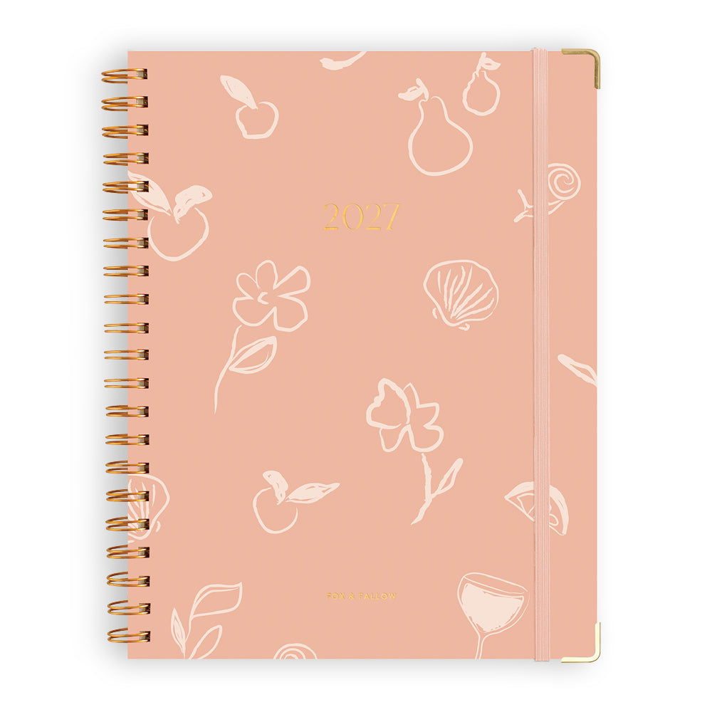 2027 A4 Academic Vertical Planner - Amalfi Peach - PRE-ORDER (SEPTEMBER)