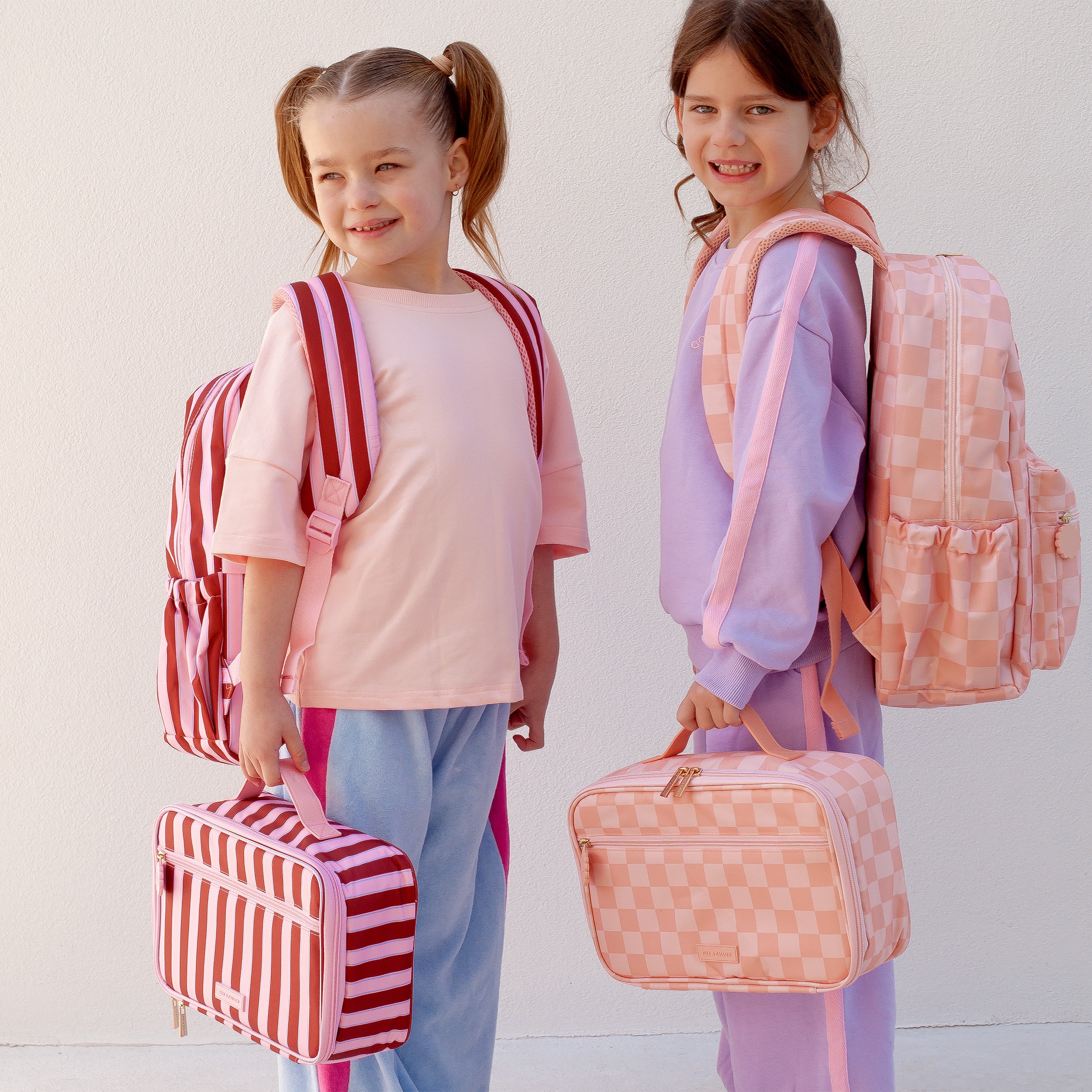 Burgundy Stripe Backpack