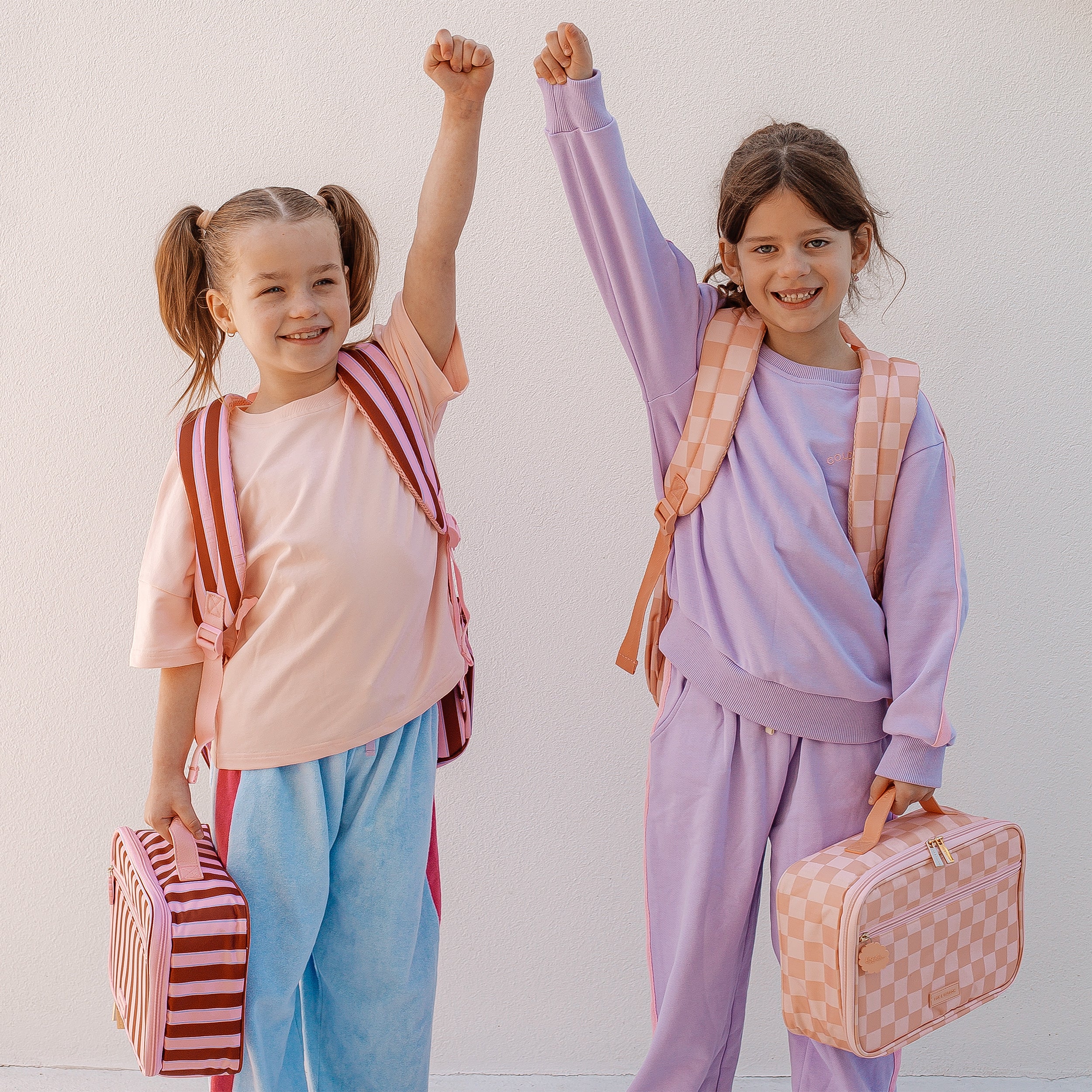 Peach Check Backpack - SECONDS