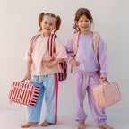 Burgundy Stripe Large Lunch Bag - PRE-ORDER (APRIL)