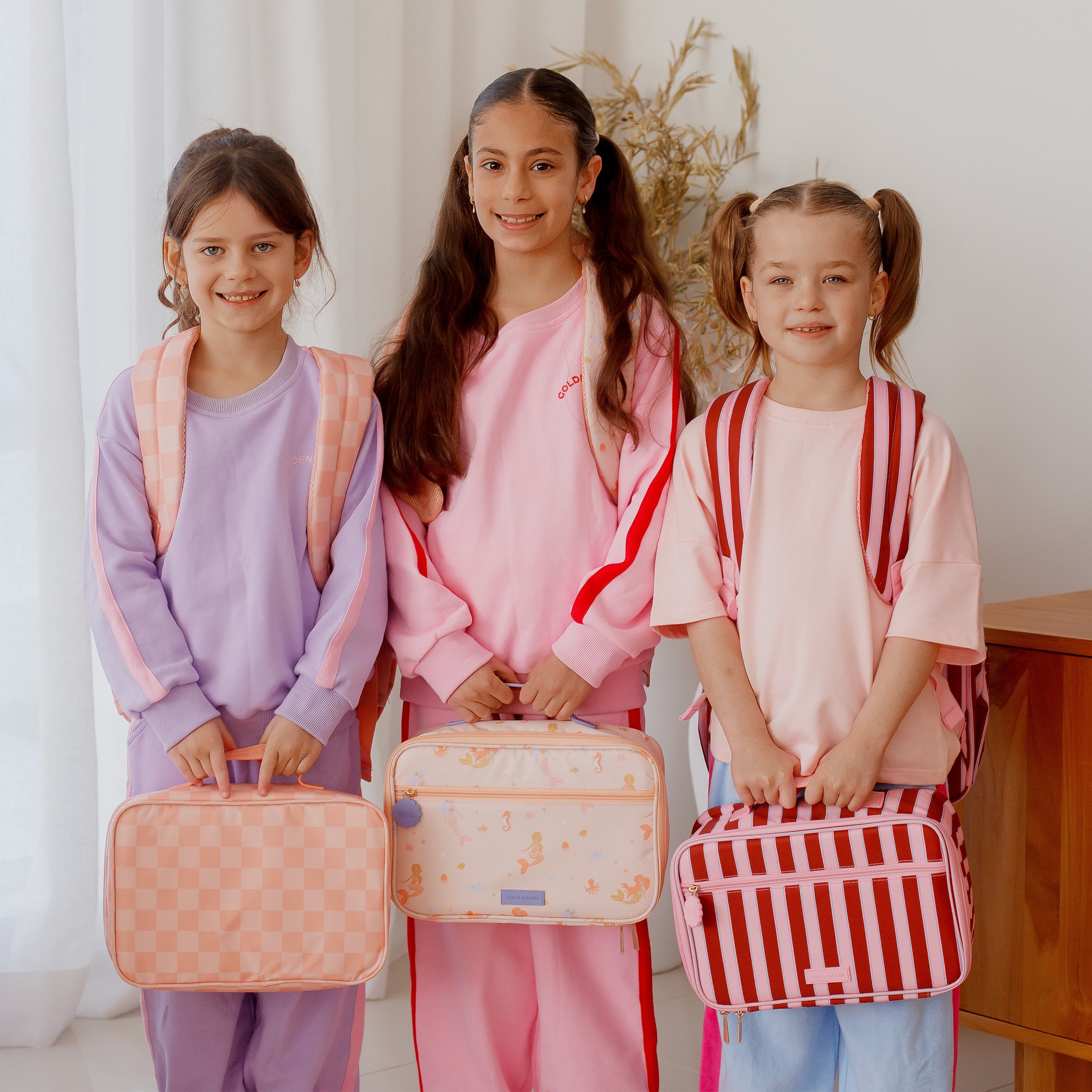 Burgundy Stripe Large Lunch Bag - PRE-ORDER (APRIL)