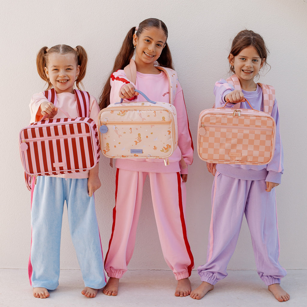 Peach Check Backpack - SECONDS