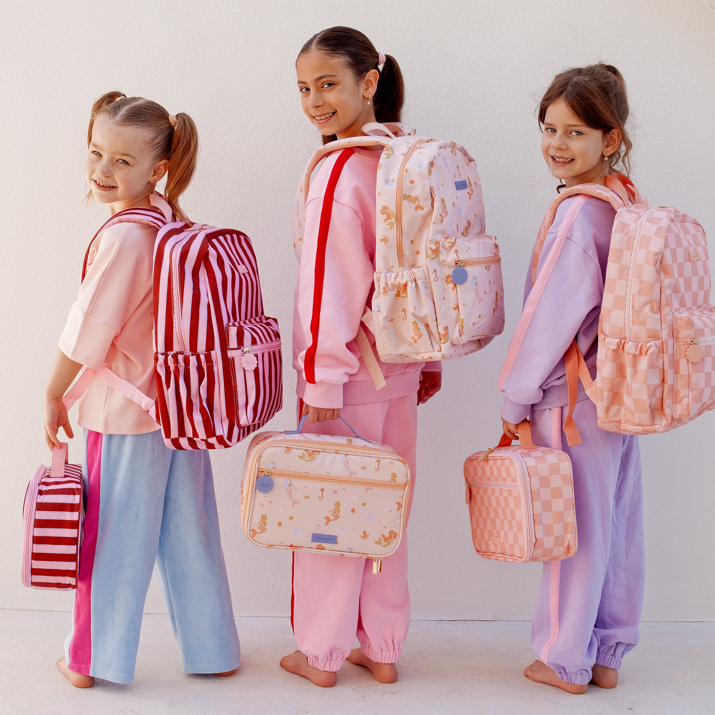 Peach Check Backpack - SECONDS