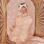 Pink Doves Organic Fitted Cot Sheet