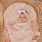 Pink Doves Organic Fitted Cot Sheet
