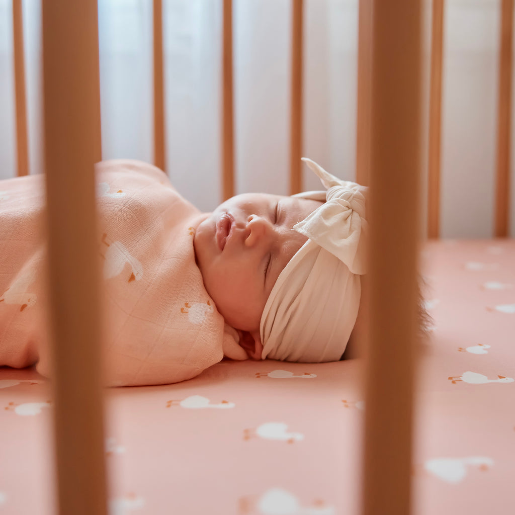 Pink Ducks Muslin Wrap Swaddle
