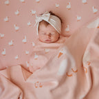 Pink Ducks Organic Fitted Bassinet Sheet/Change Pad Cover