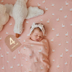 Pink Ducks Organic Fitted Bassinet Sheet/Change Pad Cover