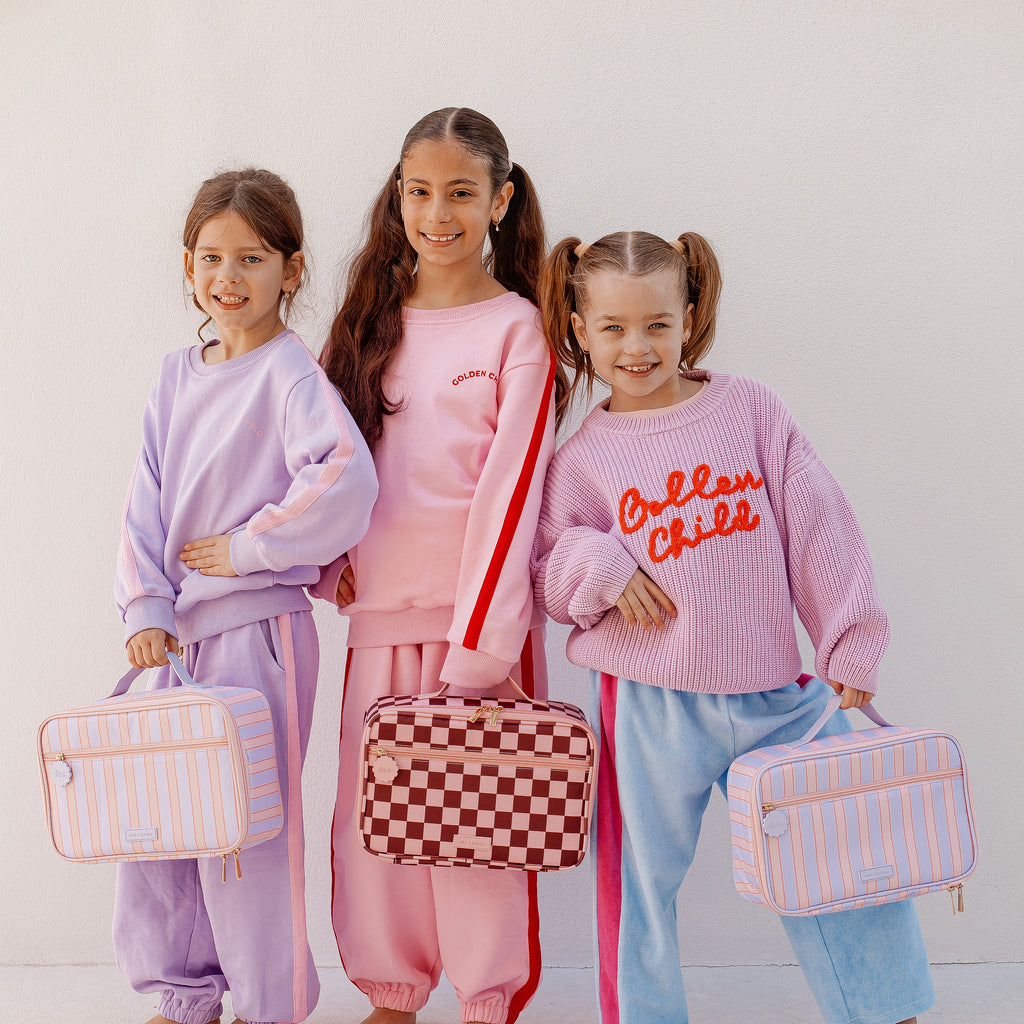 Cherry Check Large Lunch Bag - PRE-ORDER (JUNE)