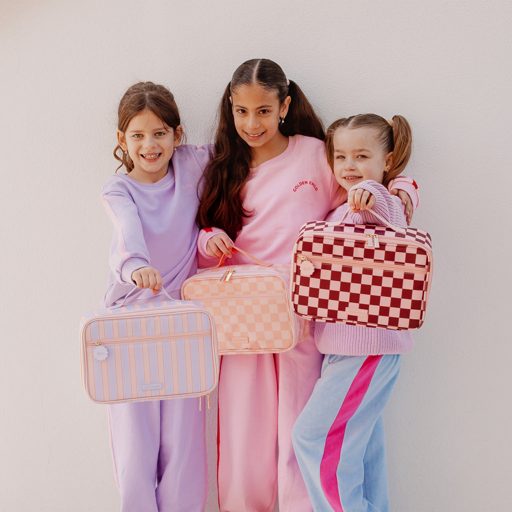 Cherry Check Large Lunch Bag - PRE-ORDER (JUNE)