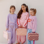 Peach Check Large Lunch Bag - SECONDS