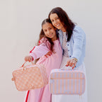 Peach Check Large Lunch Bag - SECONDS