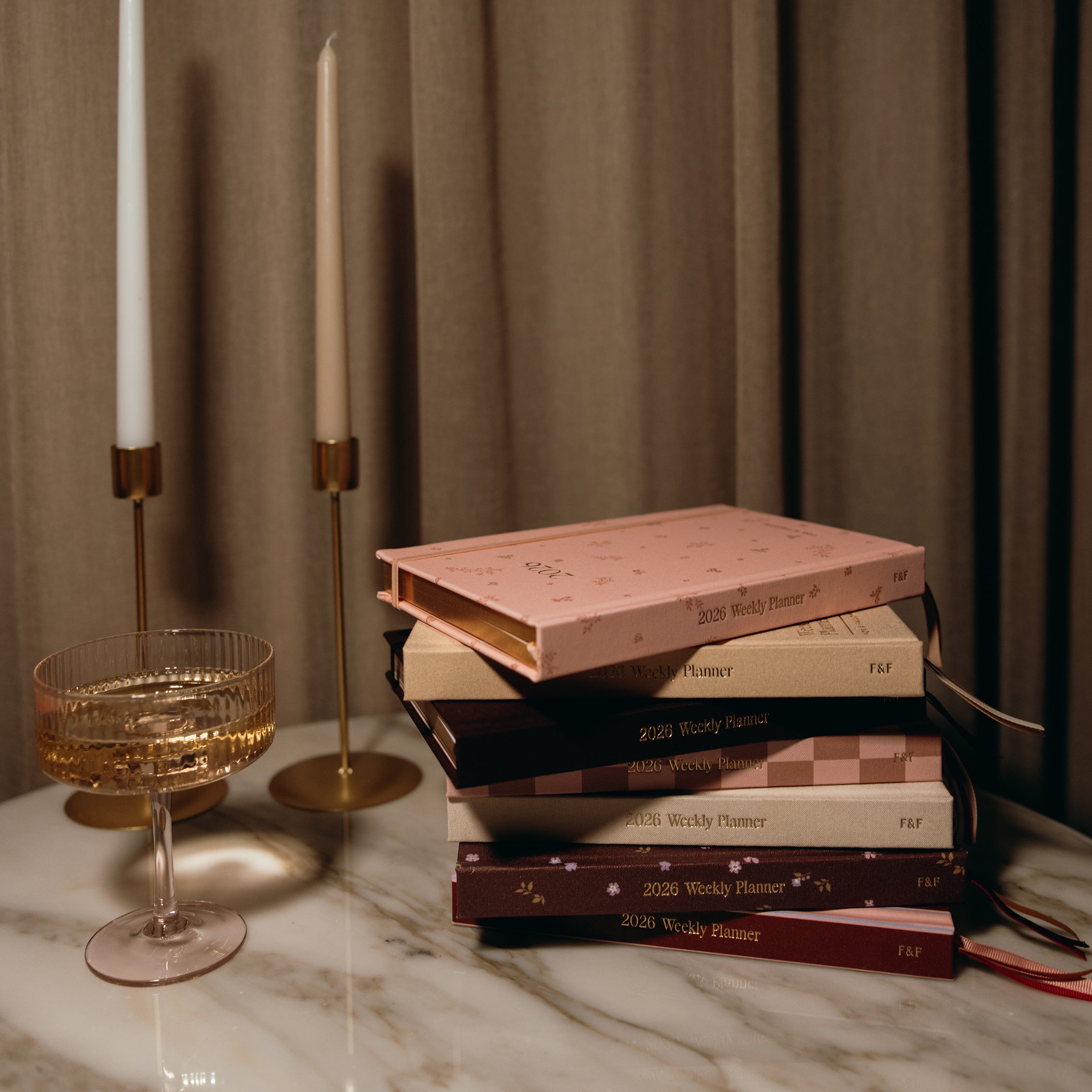 2026 A5 Vertical Planner - Burgundy Stripe - SOLD OUT